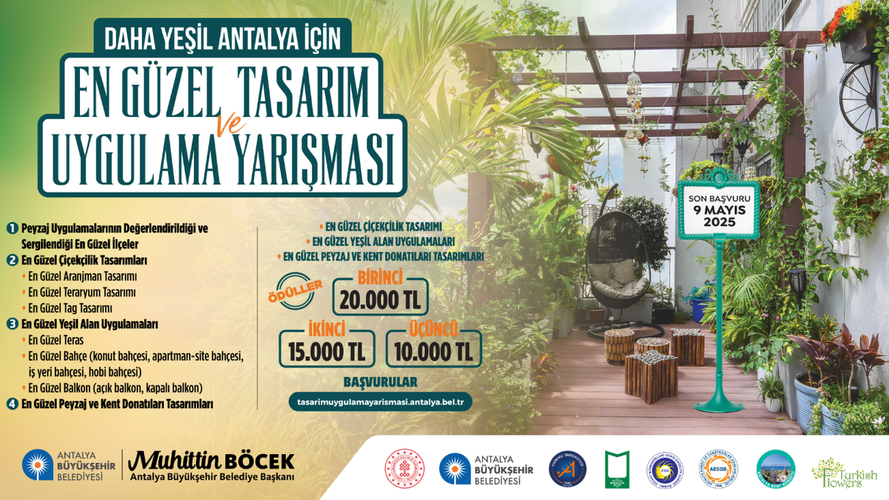 2025 Daha Yeşil Antalya İçin En Güzel Tasarım ve Uygulama Yarışması